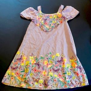 Girls’ off the shoulder summer dress with straps